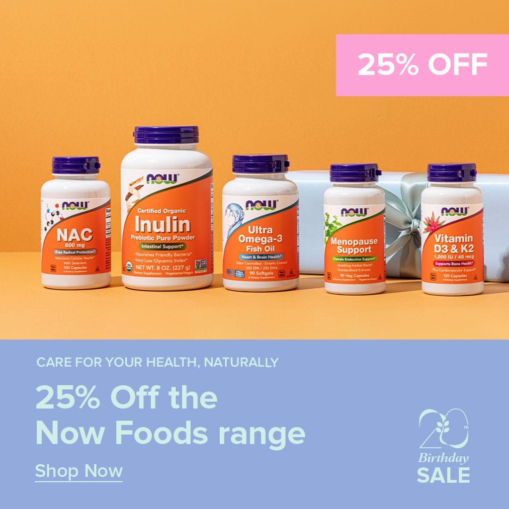25% Off Now Foods Range